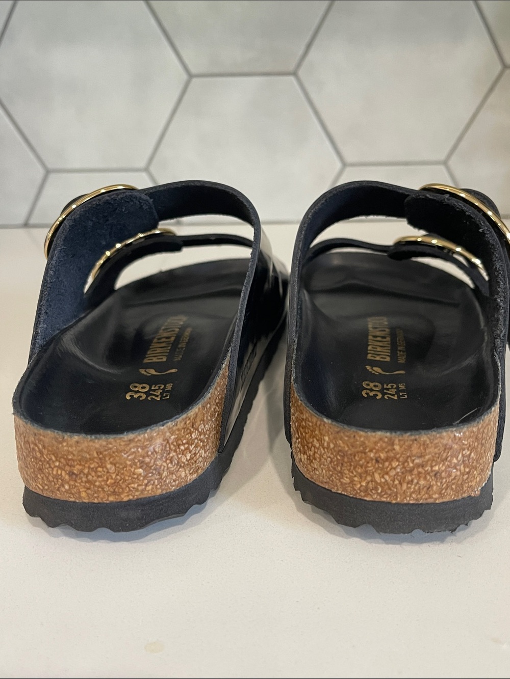 Birkenstock Arizona Big Buckle High Shine Sandals - Picture 8 of 10